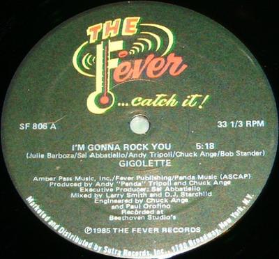 12inch Record GIGOLETTE  Im Gonna Rock You SF806 FEVER 1985 US Rap  HipHopRB Used