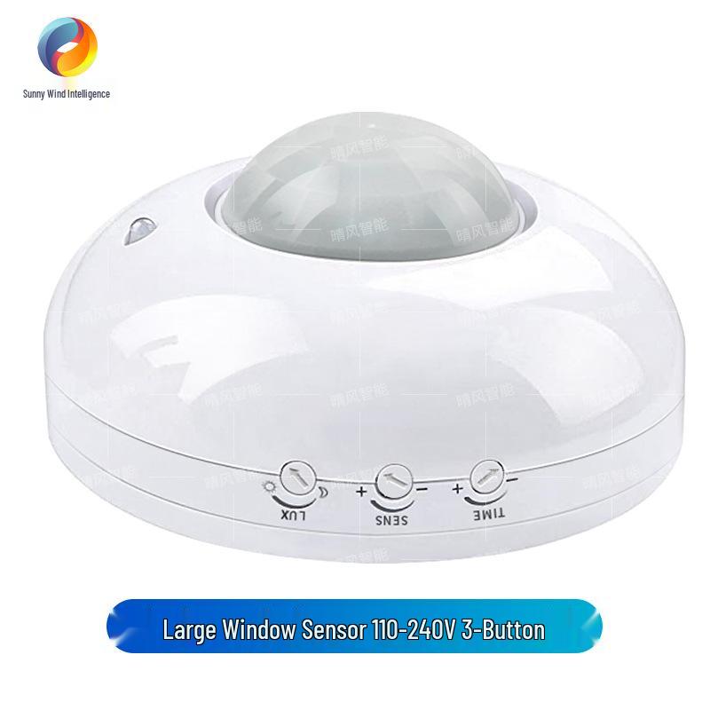 360° Ceiling-Mounted LED Light with Adjustable PIR Infrared Sensor