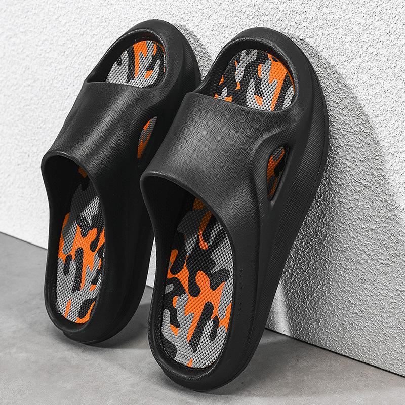 

Утолщенные тапочки с мягкой подошвой наступи на дерьмо 2025 новые спортивные уличные для отдыха парные домашние для ванной нескользящие крутые тапочки 38 чёрный