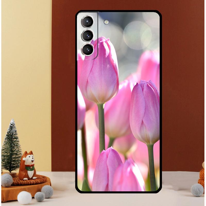 Tulips Flower Case For Samsung Galaxy S25 S26 Ultra S20 S21 S22 S23 S24 Ultra S10 Plus S25 FE Cover Funda