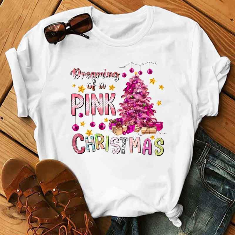 Damen Sommer Lässiges Kurzarm-T-Shirt Weihnachts-Serie Malerei Grafik Ästhetisch Harajuku Stil Grafik-T-Shirt