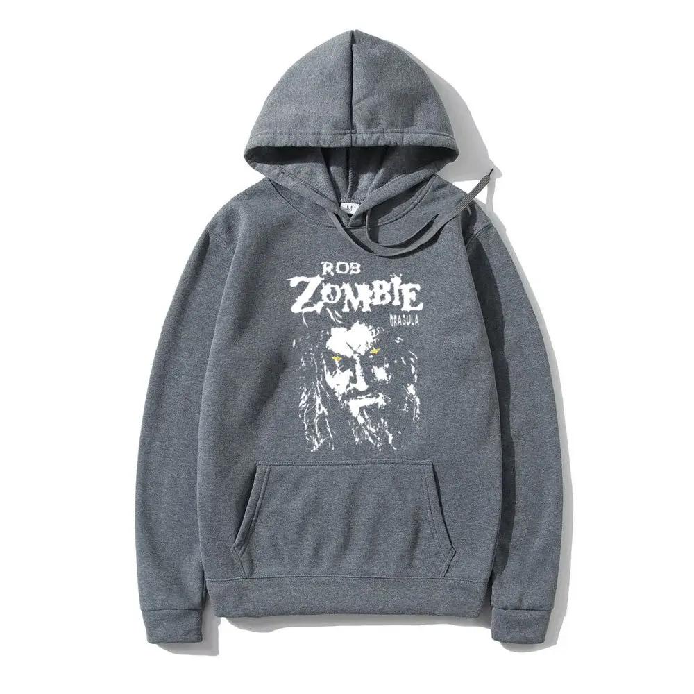 Rob Zombie Hellbilly Deluxe Dragula Retro Print Men Plus-size Hoodie Casual Street Horror Harajuku Y2K Long-sleeve Sweatshirt