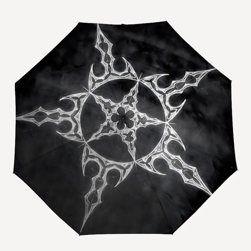 

1pc Gothic Ornament Automatic Umbrella - 8-Rib Foldable Design, Outdoor Adventures, and Family Celebrations yy250829112