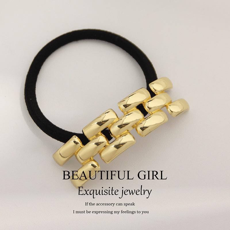 Minimalist Metal Hair Ring - New Korean Style High-End Ponytail Tie Rubber Band.