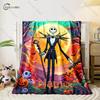 Free Shipping! Custom Name Blanket with The Nightmare Before Christmas Print, All-Season Multi-Use for Nap,Camping,Car,Sofa Gift