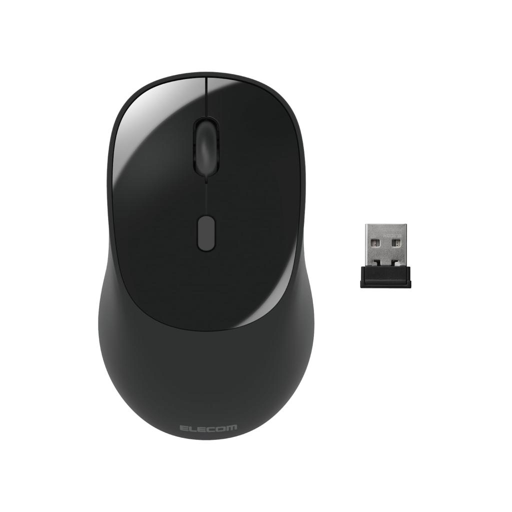 ELECOM OSMOD Wireless Mouse, Quiet, 2.4GHz, Bluetooth, Multi-Pairing, 4 Buttons, Dry Operation, Medium, Black, M-MY20MBSBK-G