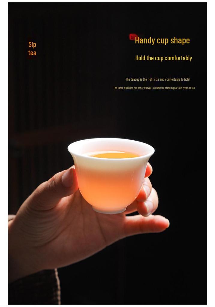 Jade White Porcelain Gongfu Tea Set: Elegant Gift for Anniversaries and Business Events