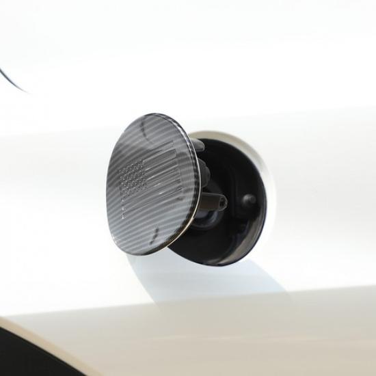 ABS Carbon Fiber Gas Lid Oil Fuel Tank Cap Cover For C8 Corvette C8 -25