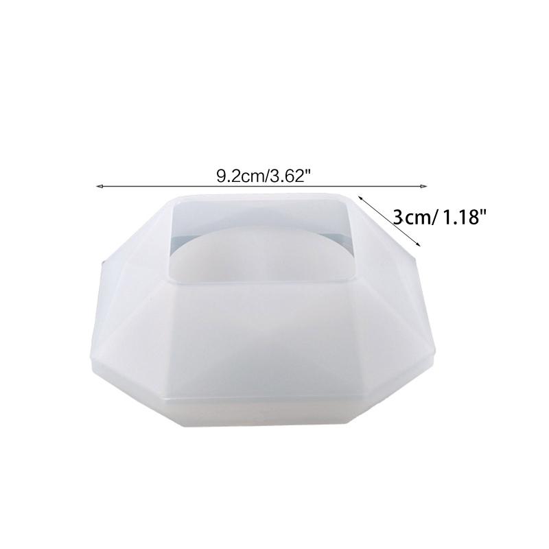 Tealight Candle Holder Resin Molds,Silicone Diamond Candlestick Molds for Epoxy Resin Casting,Wedding Home Decoration
