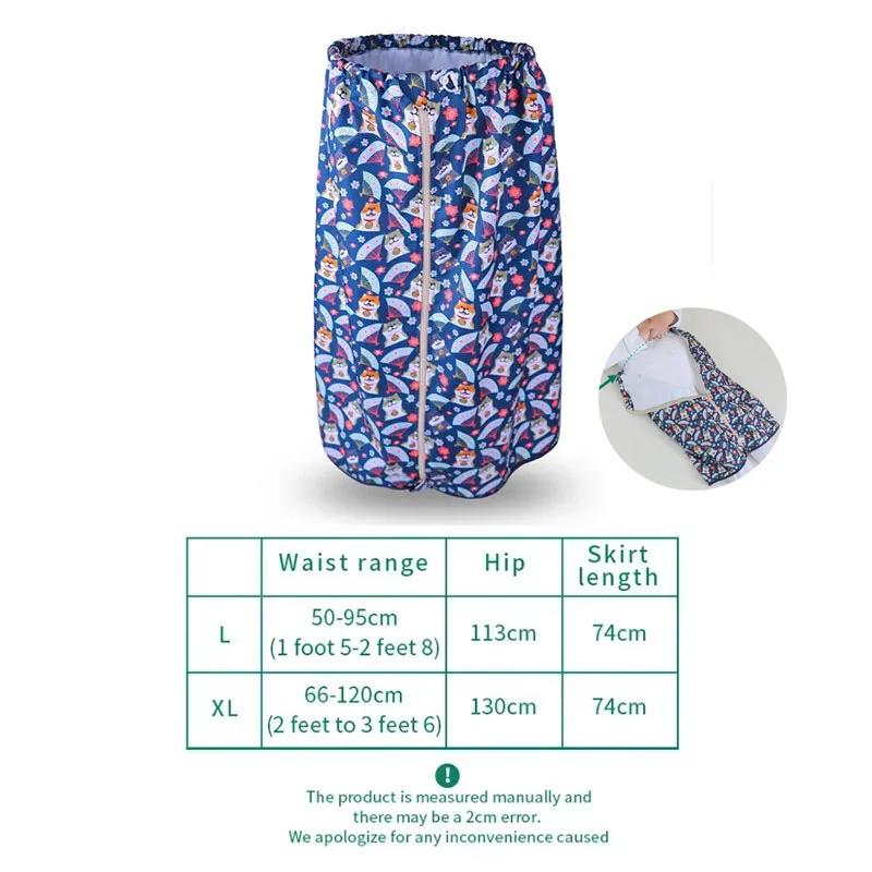 

Bedridden Adults Diaper Incontinence Skirt Elderly Waterproof Incontinence Mattress Washable Reusable Diaper Nursing Skirts L