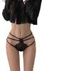 Erotic panties, feminine sense private temptation, Japanese lace transparent low-rise embroidery, pure desire thin briefs