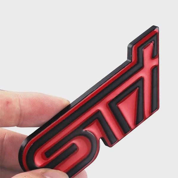 3D-Autoaufkleber aus Metall, Styling STI-Kühlergrill-Aufkleber, Autokopfgrill-Emblem-Abzeichen für Suba-ru XV Legacy Forester Impreza STI WRX