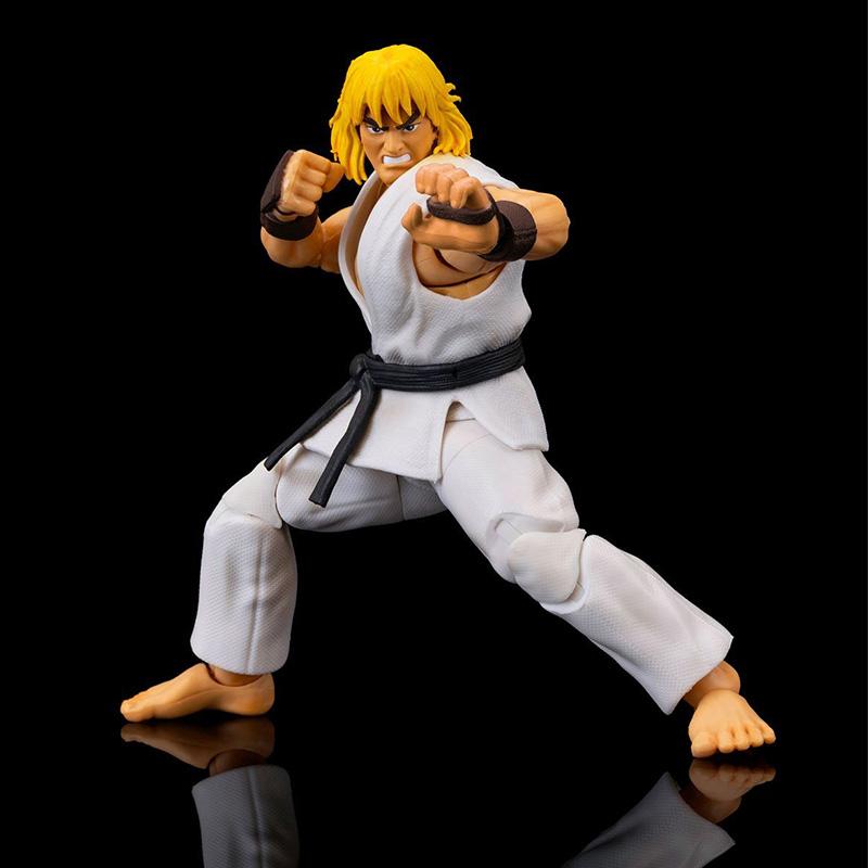 Toys Street Fighter Ken Action Figures (Player 2 White Variant) - Premium Articulated Collector Figure JD36098