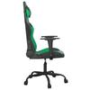 Gaming Chair with Massage Function Black and Green Artificial Leather