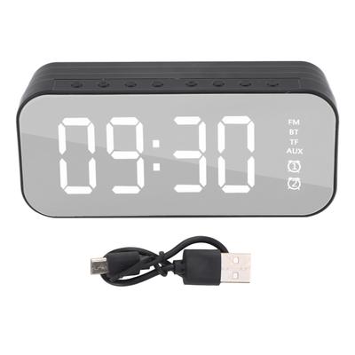 Bluetooth Speaker Alarm Clock Retro Small Multi Functional Desk Subwoofer Mirror Digital Clock for