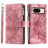For Google Pixel 9/Pixel 9 Pro PU Leather Case Mandala Flower Pattern Phone Cover Wallet
