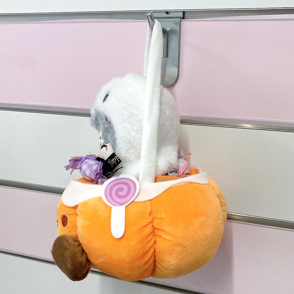 Ghost Poncho & Pumpkin Bag Set for 10cm Plush Toy, Kigurumi Accessories, Otaku Activities, Doll Mascot, Kpopdoll Costume [Used]