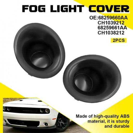 Fog Light Covers For 2015- Dodge Challenger Bumper Fog Lamp Covers 2pcs