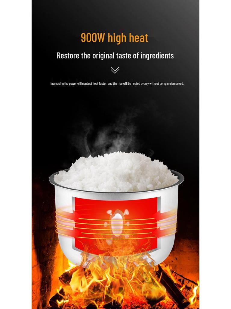 5L Multifunctional Smart Rice Cooker with Non-Stick Inner Pot and Large Capacity for Home Use