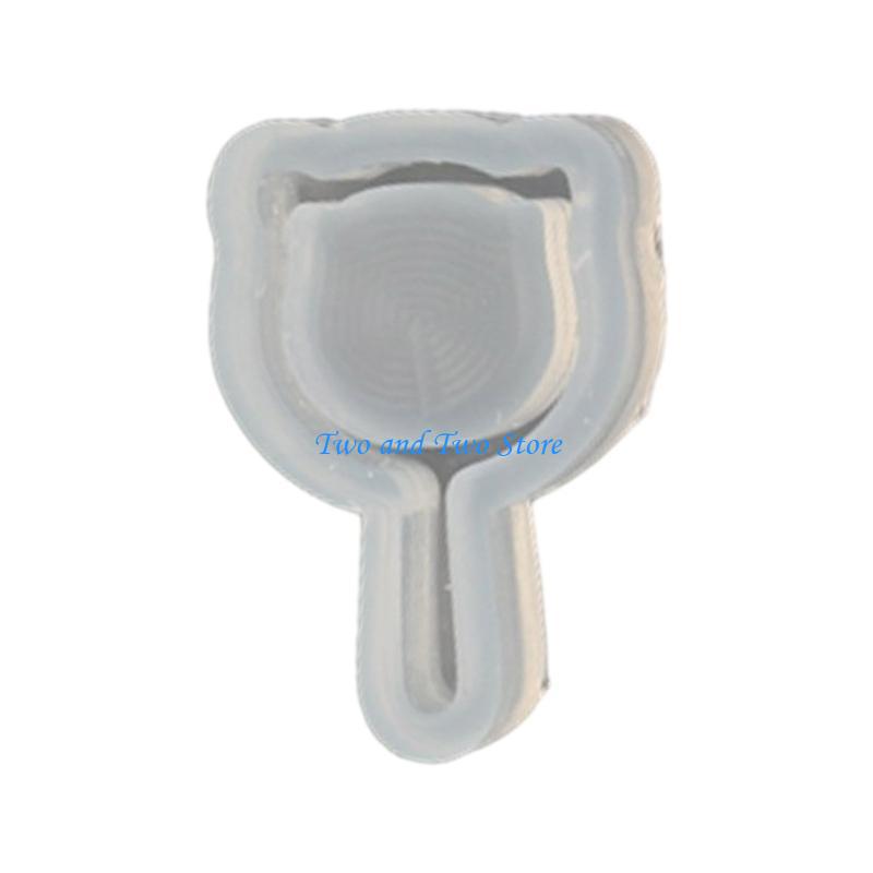 HX6F Trendy Sand Silicone Mold Keychain Moulds Fan Shaped Silicone Ornament Molds Durable DIY Crafts Molds for Making Pendant