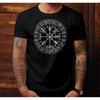 Vegvisir Viking Compass T Shirt Norse Rune Pagan Mythology Vintage Soft Breathable Unisex Homme Versatile Streetwear