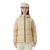 Skechers Simple Brand Logo Comfortable Warm Breathable Woven Hooded Down Jacket Women outerwear Yellow P424W229-02FX