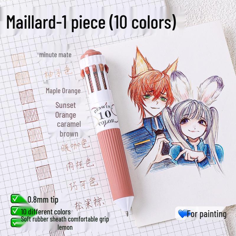 Mavi Meyve 60 Renkli Basmalı Tip Çok Renkli Tükenmez Kalem Seti – On Renkli Hepsi Bir Arada Çok Fonksiyonlu Günlük Kalemi.