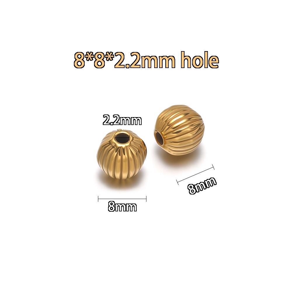 20Pcs Stainless Steel Flower Bead Loose Spacer Tube 8mm Beads for DIY Jewelry Making Bracelet Making Necklace Wholesale Findings