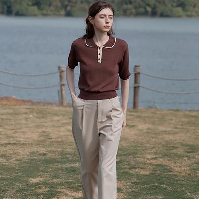Simpeulleteulo Simple Retro Wide Fit Casual Pants_2 Color