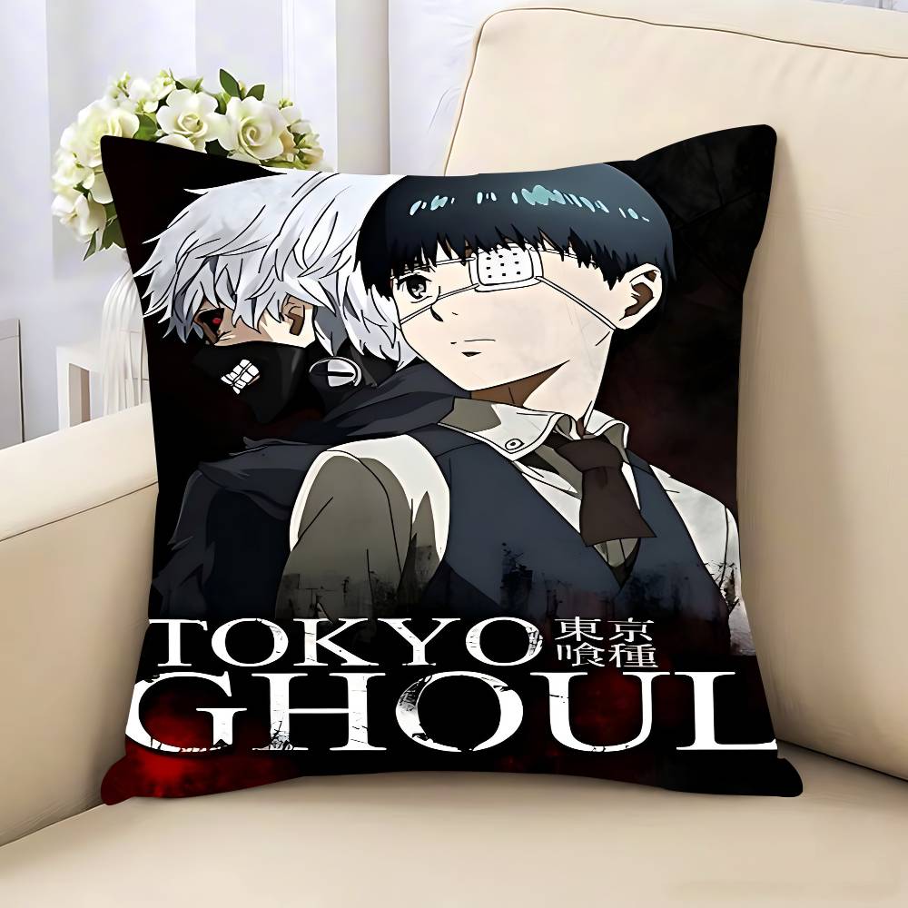 Tokyo Anime Ghoul Pillow Case Removable Washable Cushion Cover – All-Season Soft Linen