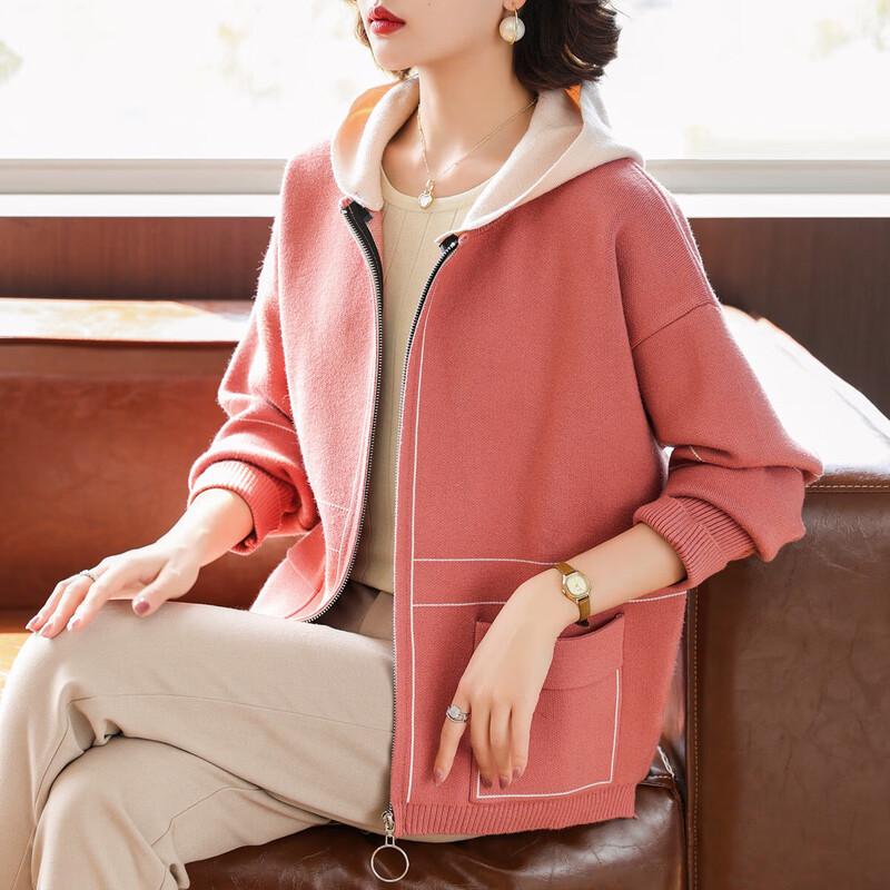 

Женский вязаный кардиган с капюшоном Baolianduo L