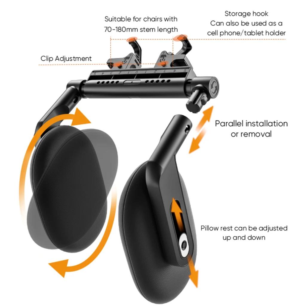 Car Neck Headrest Pillow Cushion Car Seat Memory Foam Pad Sleep Side Head Telescopic Support On Cervical Spine for Adults Child