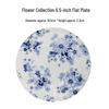 Mino Ware Hand-Painted Blue and White Ceramic Bowl - Japanese Embossed Tableware for Sushi and Soup.