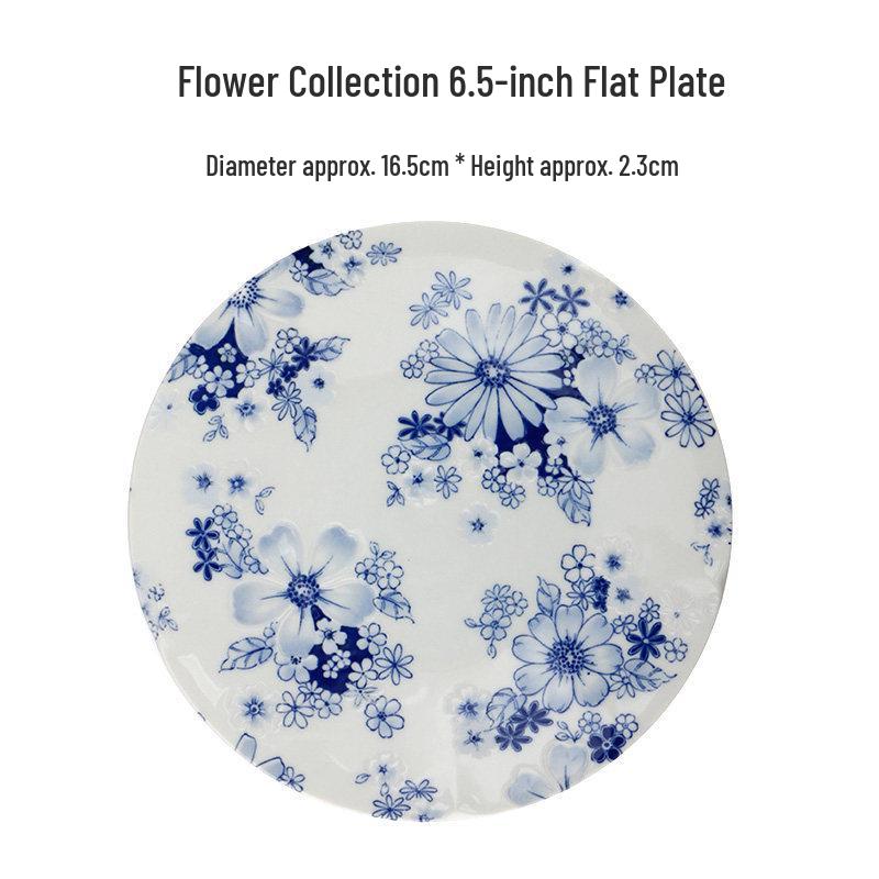 Mino Ware Hand-Painted Blue and White Ceramic Bowl - Japanese Embossed Tableware for Sushi and Soup.