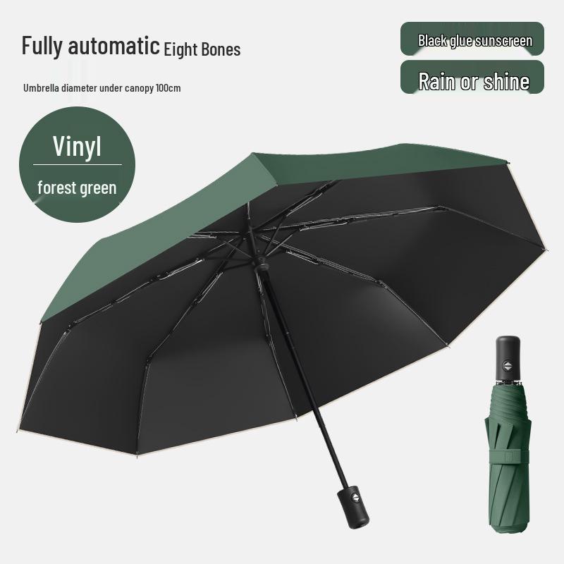 24-Bone Automatic Folding Umbrella: High-End, Sun & Rain Dual-Use, UV Protection for Men & Women