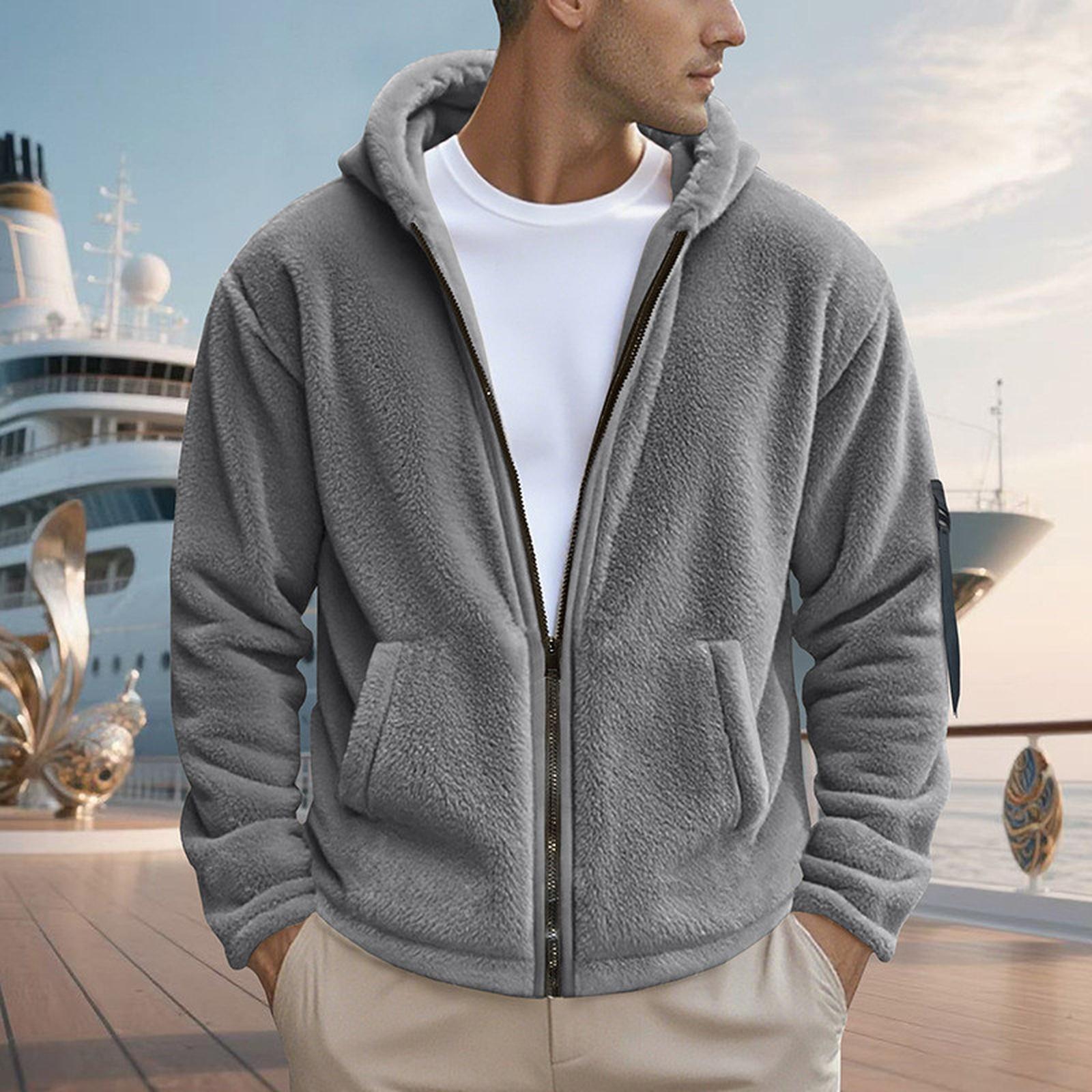 

Мужская куртка на молнии, повседневная куртка-кардиган в стиле ретро с длинными рукавами L