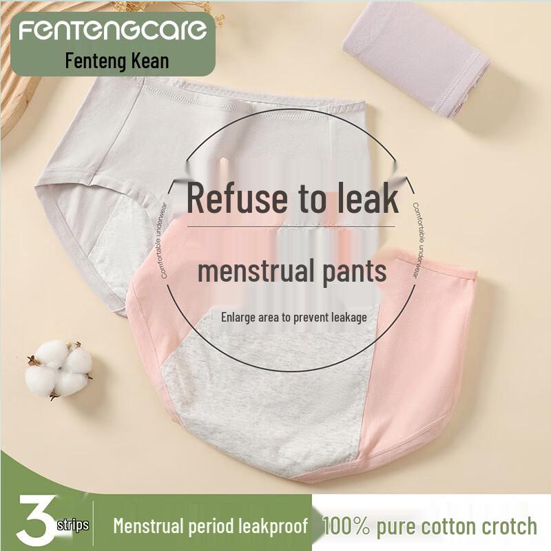 Fenteng Ke an Women s 3-Pack Leak-Proof Period Underwear L