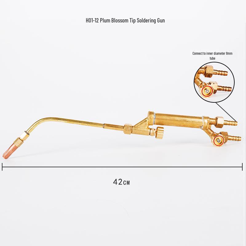 All-Copper H01-2 High-Temp Gas Welding Torch, 4L Propane/Acetylene/LPG/NG Portable Welding Accessory.