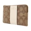 COACH Corner Zip 16 Presbyopia Leather Mahjong Bag Coin Purse Wrist Bag Clutch Small Women's Khaki White