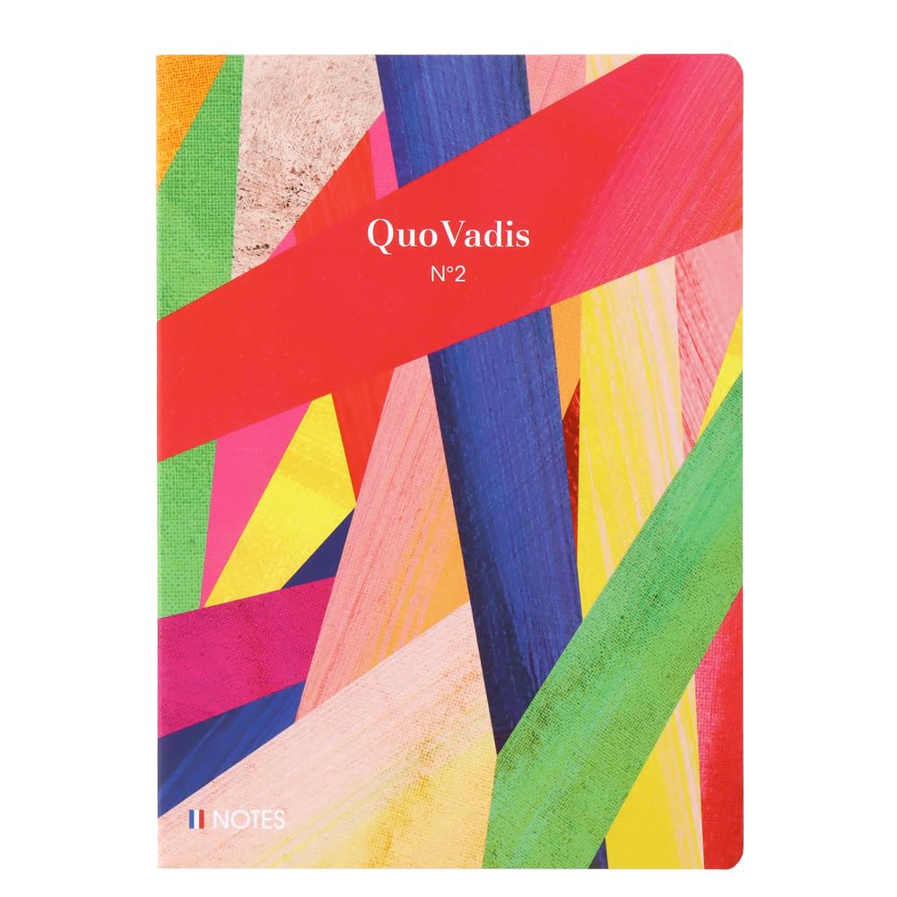 

Quo Vadis Iconic Notebook, Soft Cover, Horizontal Ruled, A5, 128 Pages, No. 2, Creatif Rayures, qv2371296