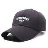 Embroidered Alphabet Baseball Cap Male Female Extended Brim Cap Outdoor Recreational Fishing Sun Cap
