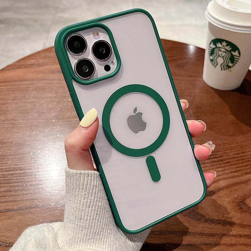For Magsafe Magnetic Wireless Charging Case for iPhone 15 16 14 13 12 11 Pro Max Mini X Xs XR 7 8 Plus Hard Acrylic Clear Cover