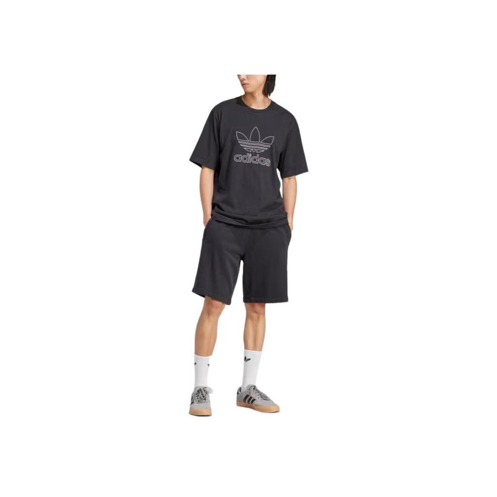 adidas Adicolor Outline Trefoil Tričko Černé Pánské Streetwear IU2347