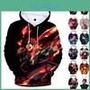 Lebhafter Demon Slayer Kimetsu No Yaiba 3D-gedruckter Hoodie für Freizeitkleidung