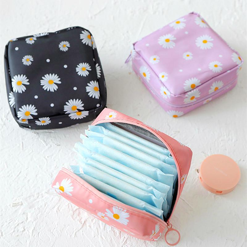 Borsa da donna per tampone impermeabile Mini tovagliolo sanitario Borsa da toilette Borsa da viaggio per cosmetici Custodia per trucco Cavo dati Borsa da donna