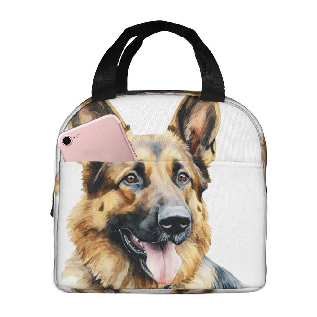 German Shepherd Dog - Black And Tan Insulated Lunch Bag for Women Kids Leakproof Food Boxes Thermal Lunch Box Tote