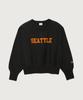 Women'S Reverse Weave Signature Graphic Brushed Sweatshirt Black