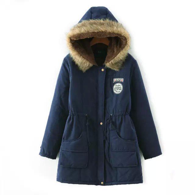 Manteau long à capuche en laine d'agneau style coréen grande taille pour femme - Hiver 2023