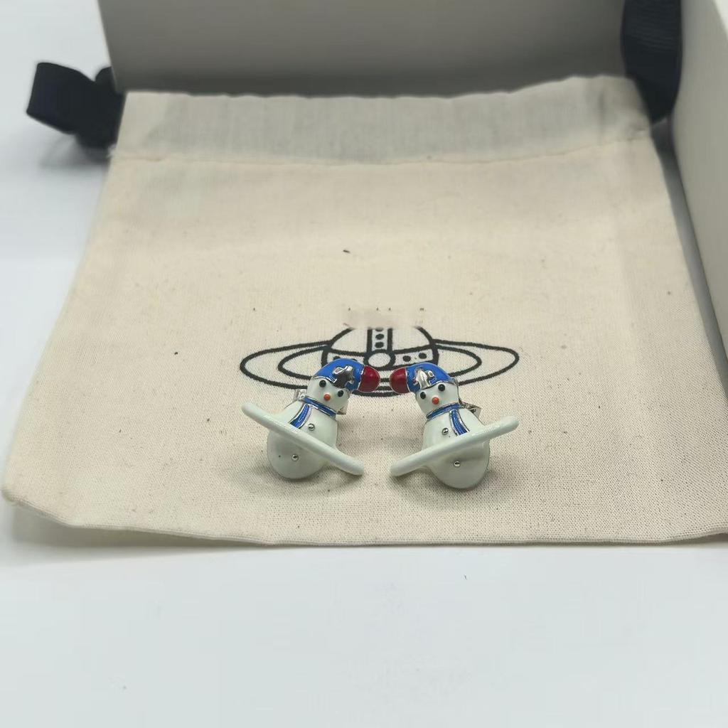 Saturn Schneemann Halskette: Trendige, süße Schlüsselbeinkette für Damen