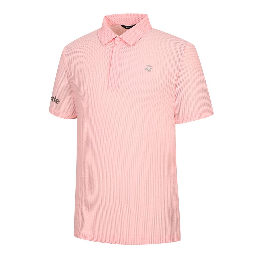 TAYLORMADE APPAREL Men'S Textured Collared Short Sleeve T-Shirt T8031To2242-403